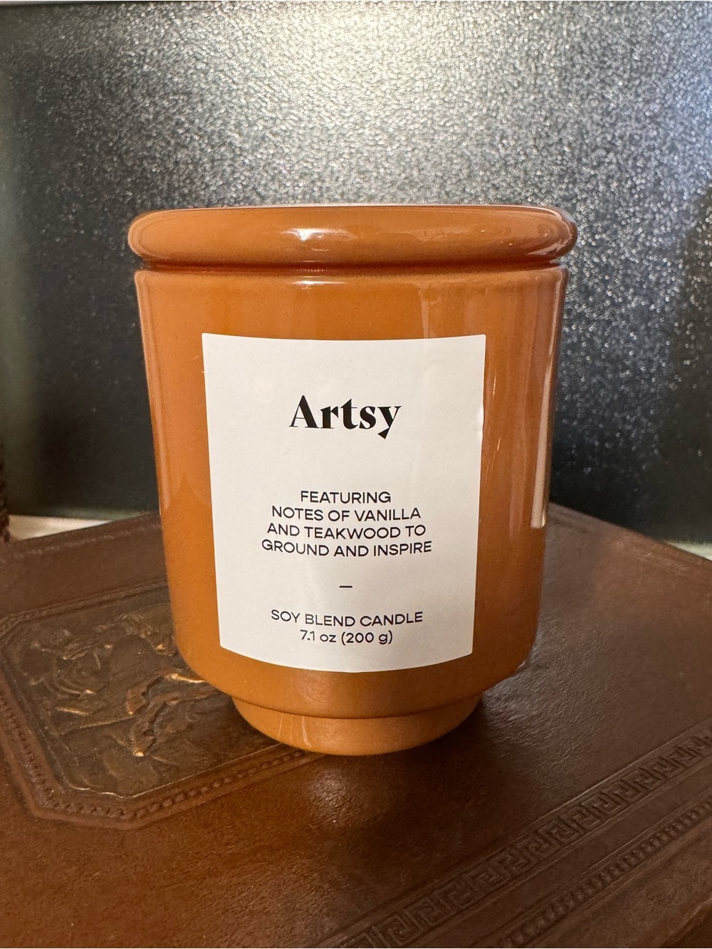 🌟3/$20 Eligible! NWT Room Essentials Artsy Soy Blend Candle Vanilla Tweakwood